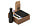 Подарочный набор с термобутылкой, блокнотом, ручкой и чаем, черный_черный