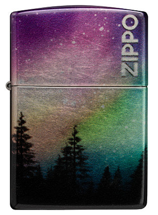 Зажигалка ZIPPO Colorful Sky с покрытием 540 Tumbled Chrome, латунь/сталь, разно