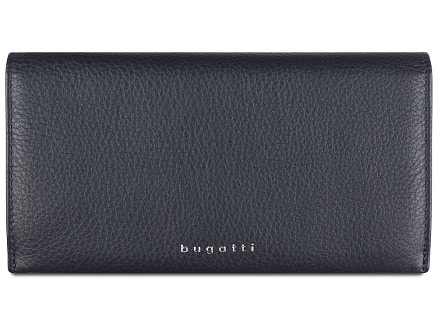 Кошелёк женский BUGATTI Lady Top, тёмно-синий, натуральная воловья кожа, 19,5х2х10 см