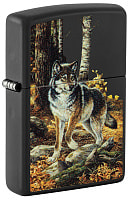 Зажигалка ZIPPO Linda Picken с покрытием Black Matte, латунь/сталь, черная, матовая, 38x13x57 мм