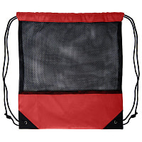 Рюкзак мешок с укреплёнными уголками Mesh, красный, 35*41 см, полиэстер 210D