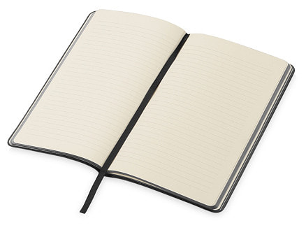 Блокнот Notepeno 130x205 мм с тонированными линованными страницами, черный (Р)