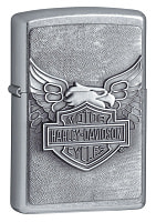 Зажигалка ZIPPO Harley-Davidson®, с покрытием Street Chrome™, латунь/сталь, серебристая, 38x13x57 мм