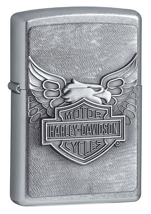 Зажигалка ZIPPO Harley-Davidson®, с покрытием Street Chrome™, латунь/сталь, серебристая, 38x13x57 мм