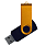 Флеш накопитель USB 2.0 Twister Сolor Mix 16GB, пластик Софт Тач/металл, черный/золотистый_ЧЕРНЫЙ 1