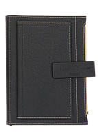 Записная книжка Pierre Cardin в обложке, черная, 21,5 х 15,5, 3,5 см