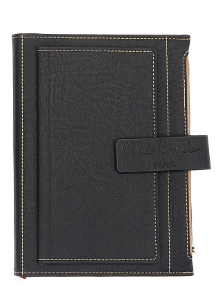 Записная книжка Pierre Cardin в обложке, черная, 21,5 х 15,5, 3,5 см