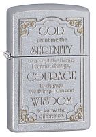 Зажигалка ZIPPO Classic с покрытием Satin Chrome™, латунь/сталь, серебристая, матовая, 38x13x57 мм