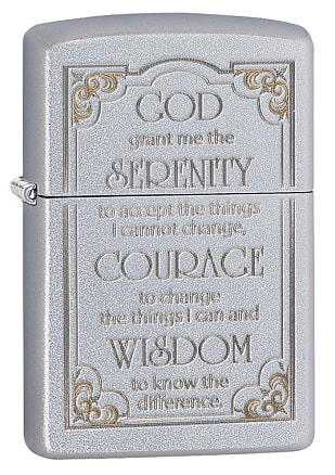 Зажигалка ZIPPO Classic с покрытием Satin Chrome™, латунь/сталь, серебристая, матовая, 38x13x57 мм
