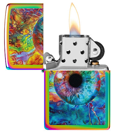 Зажигалка ZIPPO Spacey Eye с покрытием Multi Color, латунь/сталь, разно