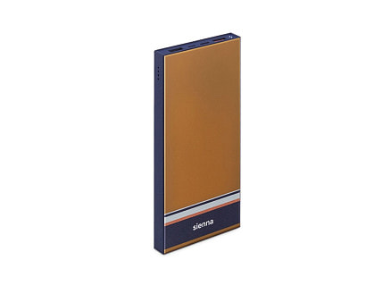 Внешний аккумулятор Rombica NEO ARIA Sienna, 10000мАч, Soft-touch, PD, QCharge, Type-C, охра/синий