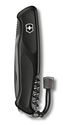 Нож перочинный VICTORINOX RangerGrip 55 Onyx Black, 130 мм, 12 функций, с фиксатором лезвия, чёрный