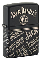 Зажигалка ZIPPO Jack Daniel's с покрытием Black Matte, латунь/сталь, разно