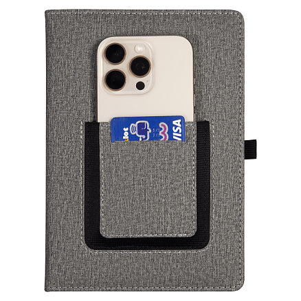 Ежедневник  Smart Wallet Cambric  A5, серый, недатированный, в твердой обложке с поролоном