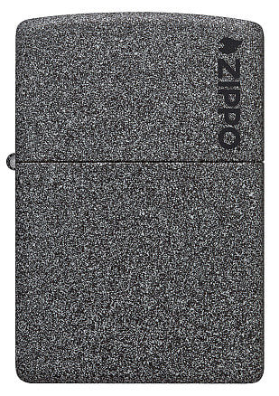 Зажигалка ZIPPO Logo с покрытием Iron Stone™, латунь/сталь, серая, матовая, 38x13x57 мм