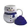 Кружка SNOWMAN с крышкой, белый с синим, 380мл, фарфор, силикон small_img_2