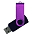 Флеш накопитель USB 2.0 Twister 16GB, пластик Софт Тач/металл, черный/фиолетовый_черный/фиолетовый