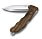 Нож охотника VICTORINOX Hunter Pro Wood 130 мм, 2 функции, с фиксатором, рукоять из орехового дерева_КОРИЧНЕВЫЙ
