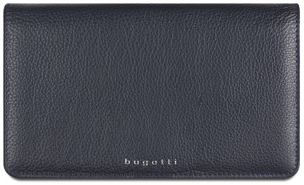 Кошелёк женский BUGATTI Lady Top, тёмно-синий, натуральная воловья кожа, 19,5х2х11,2 см