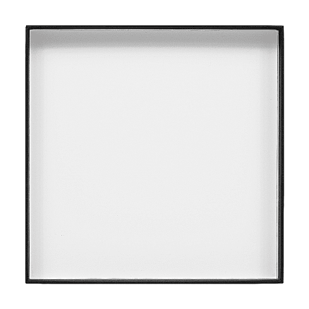 Коробка подарочная, размер 18*18*2 см, Solution Superior Linen, черная,  бежевый ложемент под ручку и прямоугольный предмет