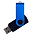 Флеш накопитель USB 2.0 Twister Сolor Mix 16GB, пластик Софт Тач/металл, черный/синий_черный 9