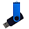 Флеш накопитель USB 2.0 Twister Сolor Mix 16GB, пластик Софт Тач/металл, черный/синий_ЧЕРНЫЙ 9
