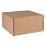 Коробка подарочная BOX, размер 20,5 x 21 x  11см, картон МГК бур., самосборная_КОРИЧНЕВЫЙ