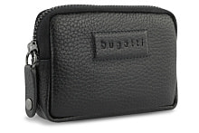Ключница BUGATTI Elsa, с защитой данных RFID, чёрная, воловья кожа/полиэстер, 11х2х7 см