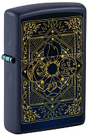 Зажигалка ZIPPO Elements Design с покрытием Navy Matte, латунь/сталь, синяя, матовая, 38x13x57 мм