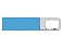 Флеш-карта USB 2.0 16 Gb с карабином Hook, голубой/серебристый small_img_2