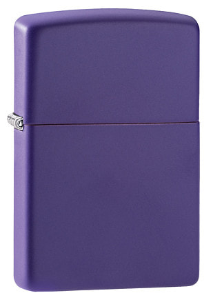 Зажигалка ZIPPO Classic с покрытием Purple Matte, латунь/сталь, фиолетовая, матовая, 38x13x57 мм