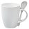 Кружка с ложкой Cheer Up, белая с белой_БЕЛАЯ С БЕЛОЙ