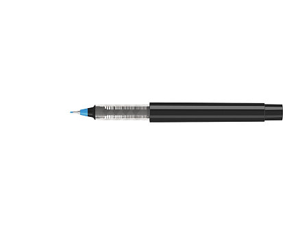 Капиллярная ручка в корпусе из переработанного материала rPET RECYCLED PET PEN PRO FL, черный с голубыми чернилами