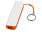 Портативное зарядное устройство (power bank) Basis, 2000 mAh, оранжевый_БЕЛЫЙ/ОРАНЖЕВЫЙ