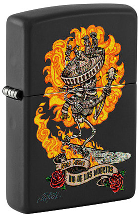 Зажигалка ZIPPO Rick Rietveld с покрытием Black Matte, латунь/сталь, черная, матовая, 38x13x57 мм