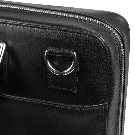 Портфель для ноутбука Stanford Leather из натуральной кожи,  черный