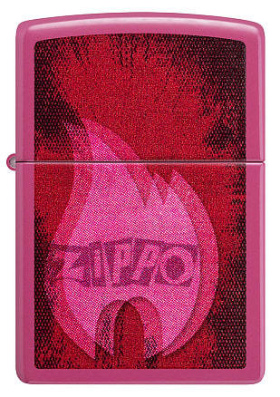 Зажигалка ZIPPO Pulse с покрытием Frequency, латунь/сталь, малиновая, глянцевая, 38x13x57 мм