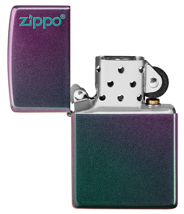 Зажигалка ZIPPO Classic с покрытием Iridescent, латунь/сталь, фиолетовая, матовая, 38x13x57 мм