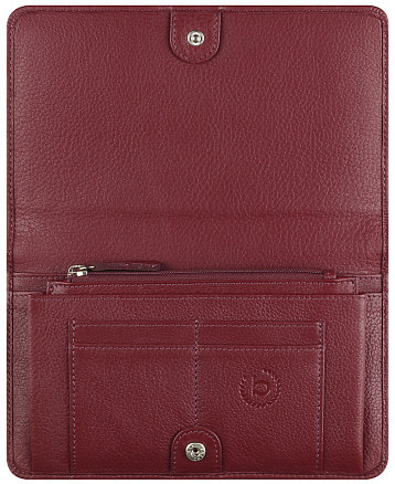 Кошелёк женский BUGATTI Lady Top, красный, натуральная воловья кожа, 19,5х2х11,2 см