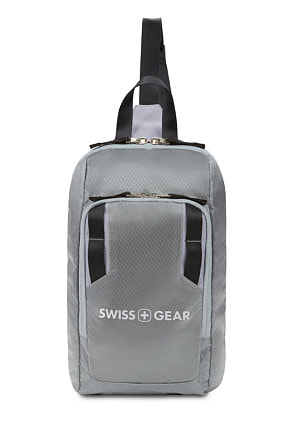 Рюкзак SWISSGEAR с одним плечевым ремнем, темно-серый/серый, полиэстер рип-стоп, 18 x 5 x 33 см, 4 л