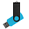 Флеш накопитель USB 2.0 Twister Сolor Mix 16GB, пластик Софт Тач/металл, голубой/черный_ГОЛУБОЙ 13
