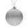 Елочный шар Finery Shine, 10 см, глянцевый серебристый с глиттером_10 СМ
