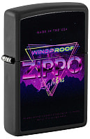 Зажигалка ZIPPO Sign Design с покрытием Black Matte, латунь/сталь, черная, 38x13x57 мм