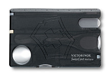 Швейцарская карточка VICTORINOX SwissCard Classic, 10 функций, полупрозрачная чёрная