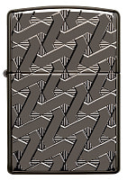 Зажигалка ZIPPO Armor™ с покрытием High Polish Black Ice®, латунь/сталь, чёрная, 38x13x57 мм