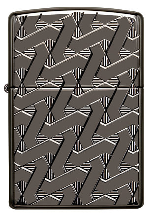 Зажигалка ZIPPO Armor™ с покрытием High Polish Black Ice®, латунь/сталь, чёрная, 38x13x57 мм