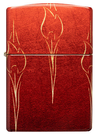 Зажигалка ZIPPO Ombre Flames с покрытием 540 Tumbled Brass, латунь/сталь, разно