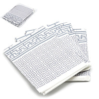 Биоразлагаемая скатерть, бело-серая, набор 5шт