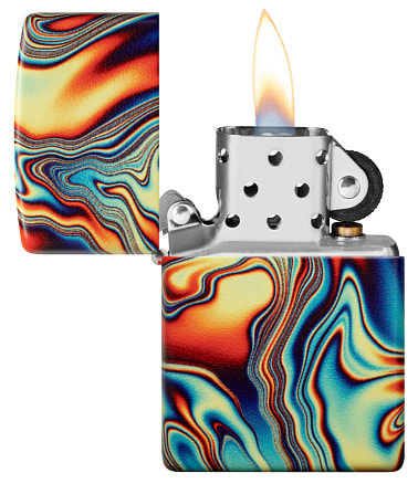 Зажигалка ZIPPO Swirl с покрытием Glow In The Dark Green, латунь/сталь, разно