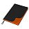 Ежедневник Flexy Latte Soft Touch Black Edition Color А5, черный/оранжевый, недатированный, в гибкой обложке_ЧЕРНЫЙ/ОРАНЖЕВЫЙ